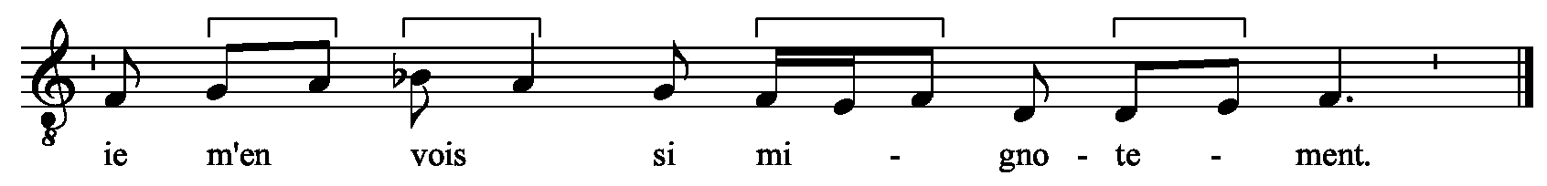 Refrain musical notation